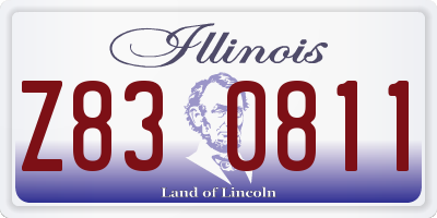 IL license plate Z830811