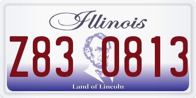 IL license plate Z830813