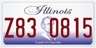 IL license plate Z830815