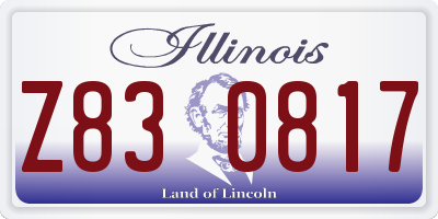 IL license plate Z830817