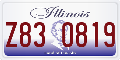 IL license plate Z830819