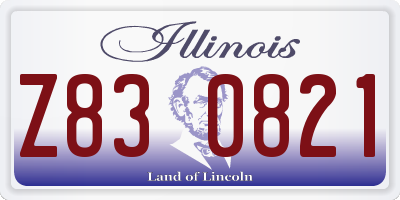 IL license plate Z830821