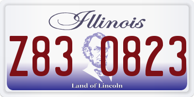 IL license plate Z830823