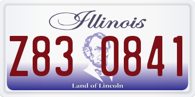 IL license plate Z830841