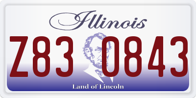 IL license plate Z830843