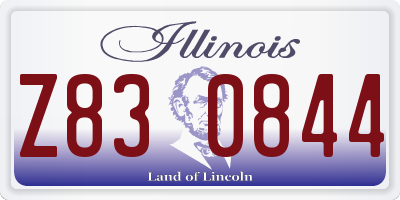 IL license plate Z830844