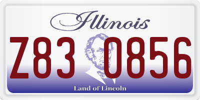 IL license plate Z830856