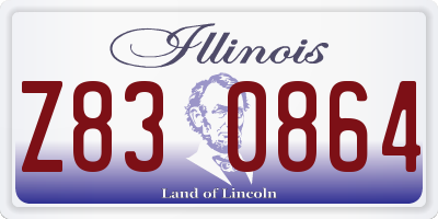 IL license plate Z830864