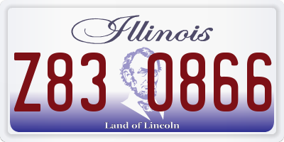 IL license plate Z830866