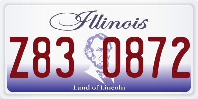 IL license plate Z830872
