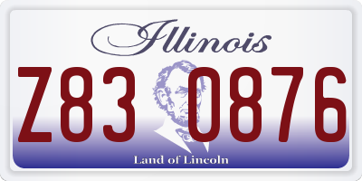 IL license plate Z830876