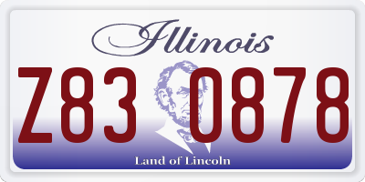IL license plate Z830878