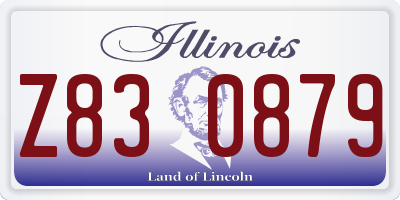 IL license plate Z830879