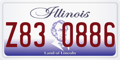 IL license plate Z830886
