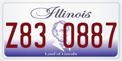 IL license plate Z830887