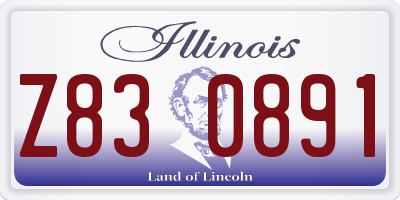 IL license plate Z830891