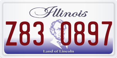 IL license plate Z830897