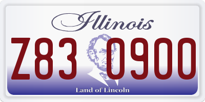 IL license plate Z830900