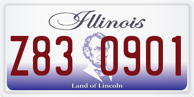 IL license plate Z830901