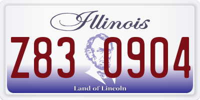 IL license plate Z830904