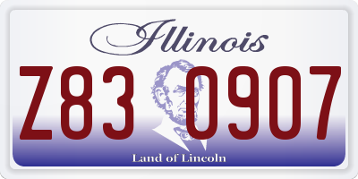 IL license plate Z830907