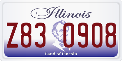 IL license plate Z830908