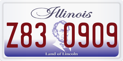 IL license plate Z830909