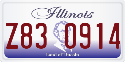 IL license plate Z830914