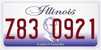 IL license plate Z830921
