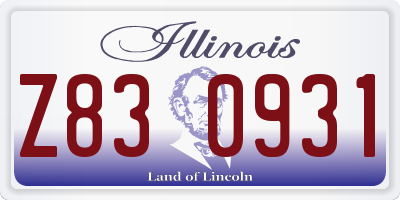 IL license plate Z830931