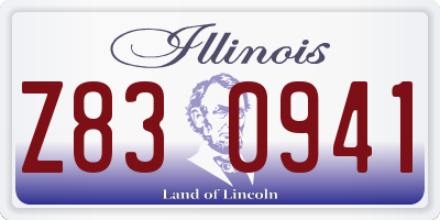 IL license plate Z830941