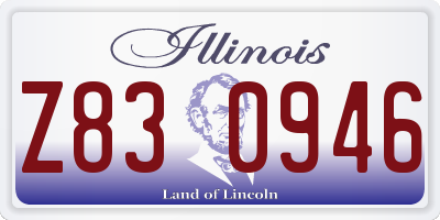 IL license plate Z830946
