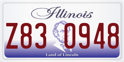 IL license plate Z830948