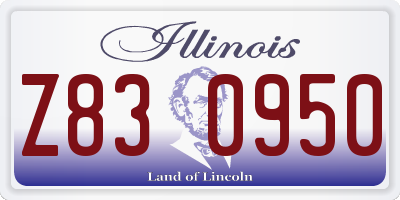 IL license plate Z830950