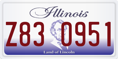 IL license plate Z830951