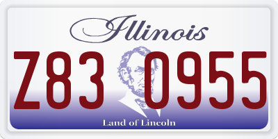 IL license plate Z830955
