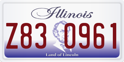 IL license plate Z830961