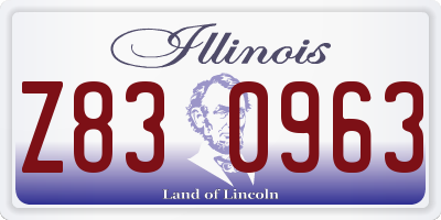 IL license plate Z830963