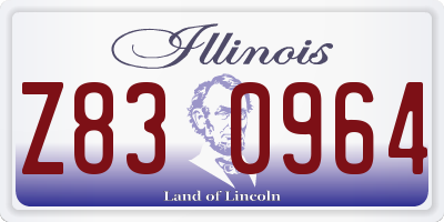 IL license plate Z830964