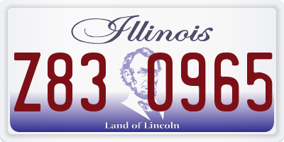 IL license plate Z830965