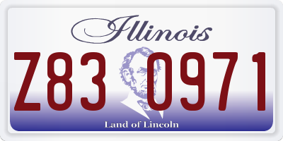IL license plate Z830971