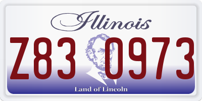 IL license plate Z830973