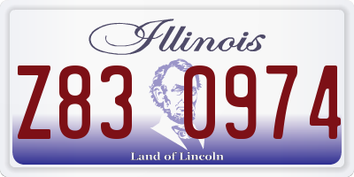 IL license plate Z830974