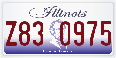 IL license plate Z830975
