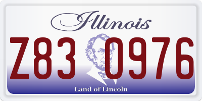 IL license plate Z830976