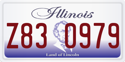 IL license plate Z830979