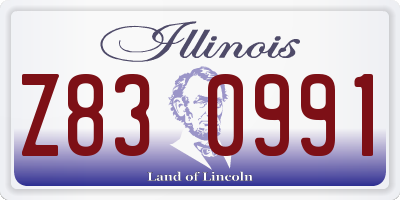 IL license plate Z830991