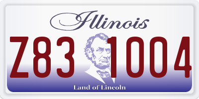 IL license plate Z831004