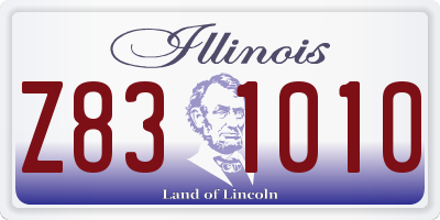 IL license plate Z831010