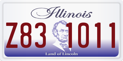 IL license plate Z831011